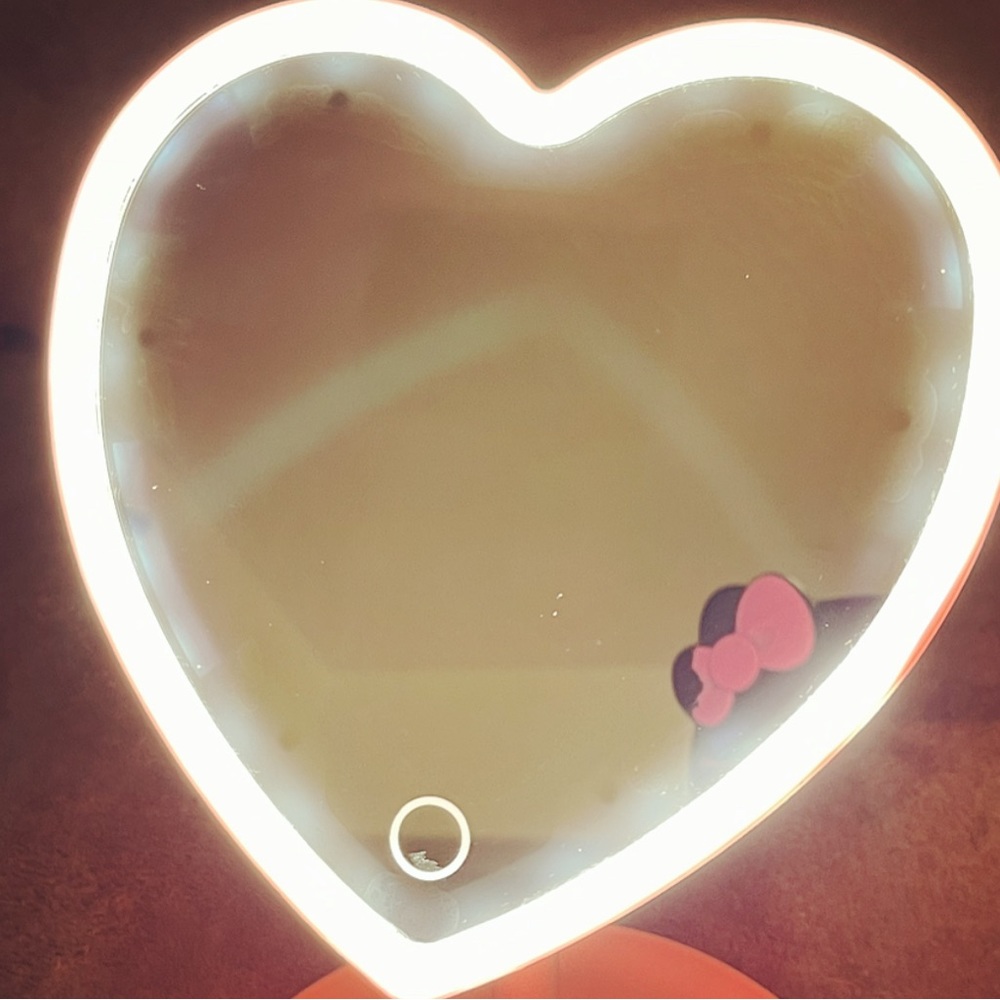 Pink Heart shaped Mirror